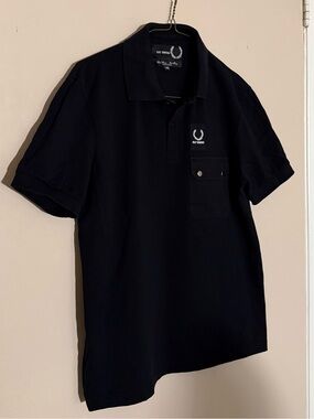 Raf Simons Black Polo Shirt with Chest Pocket